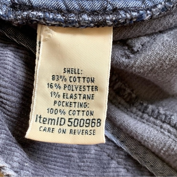 LL Bean Womens Casco Corduroy Pants Gray 10P Petite Mid Rise Straight Leg 500968 - Picture 16 of 16